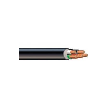 Southwire Type W Mining Cable, 8 AWG, 4 Conductor, 133 Strand, 2kV, Black, Sold by the FT 55815299